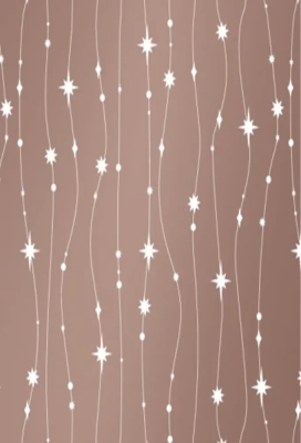 Kerstpapier stars are falling Rose goud 30cm x 200meter