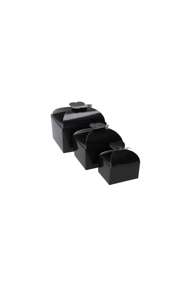 Bonbondoosjes Todi Zwart Glans 125gram 7.6x6x4.8cm 24stuks