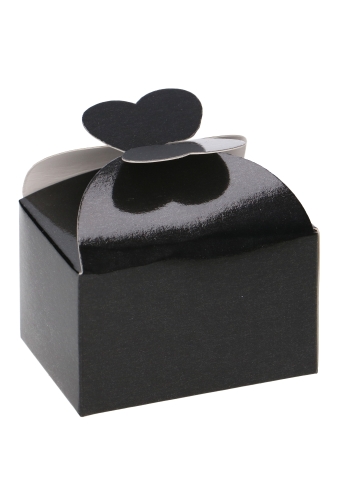 Bonbondoosjes Todi Zwart Glans 125gram 7.6x6x4.8cm 25stuks