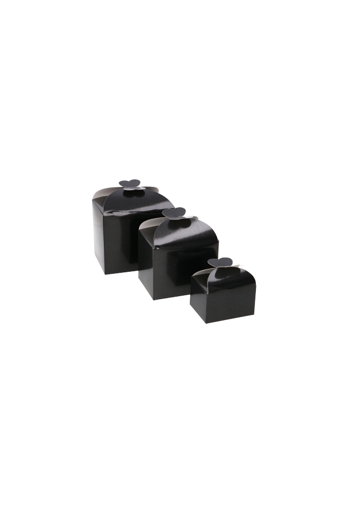 Bonbondoosjes Todi Zwart Glans 500gram 11.5x9x7cm 25stuks