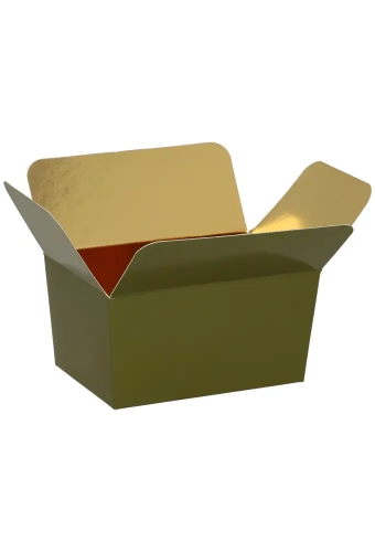 Bonbondoosjes KrabPraline Mosgroen 150 grams 8,5x6x5,5cm 24stuks