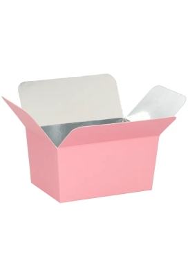 Bonbondoosjes KrabPraline Pastel roze 150 grams 8,5x6x5,5cm 24stuks