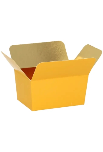 Bonbondoosjes KrabPraline Warm geel 150 grams 8,5x6x5,5cm 24stuks