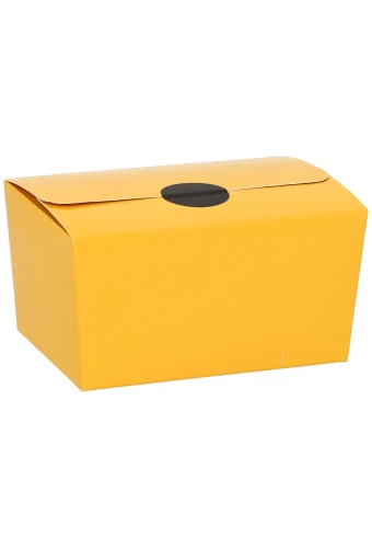 Bonbondoosjes KrabPraline Warm geel 250 grams 10x7x5,5cm 24stuks