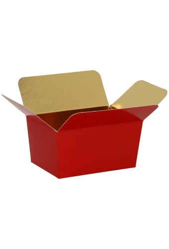 Bonbondoosjes KrabPraline Warm rood 150 grams 8,5x6x5,5cm 24stuks