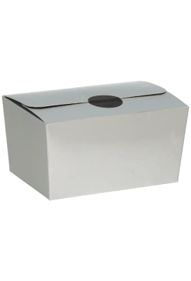 Bonbondoosjes KrabPraline Zilver mat 150 grams 8,5x6x5,5cm 24stuks