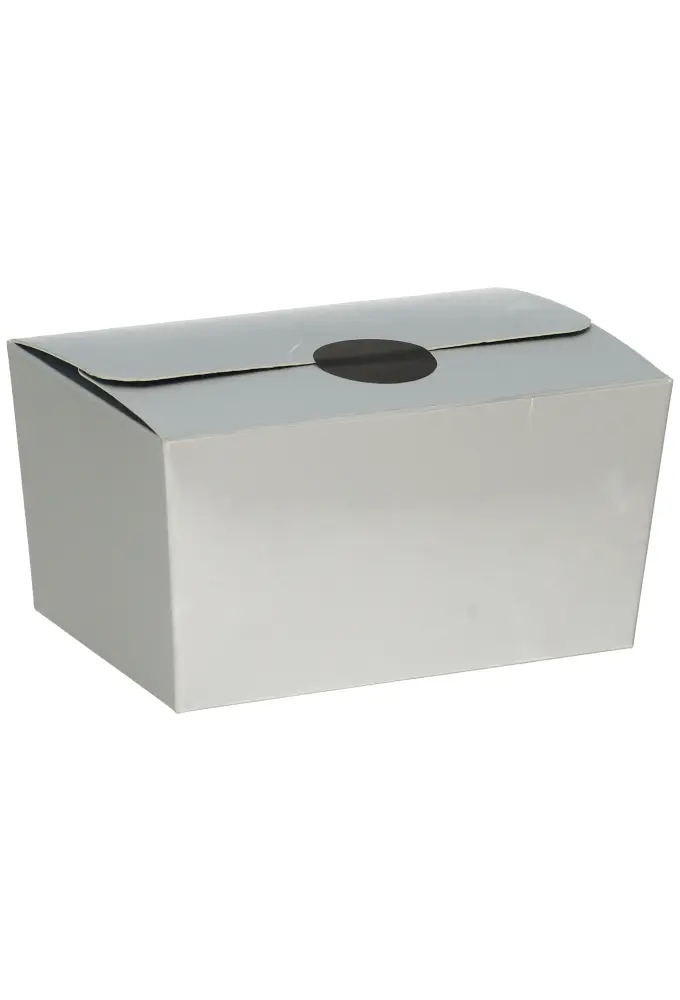 Bonbondoosjes KrabPraline Zilver mat 150 grams 8,5x6x5,5cm 24stuks