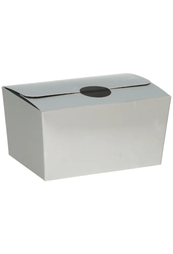 Bonbondoosjes KrabPraline Zilver mat 250 grams 10x7x5,5cm 24stuks
