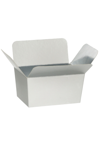 Bonbondoosjes KrabPraline Zilver mat 250 grams 10x7x5,5cm 24stuks