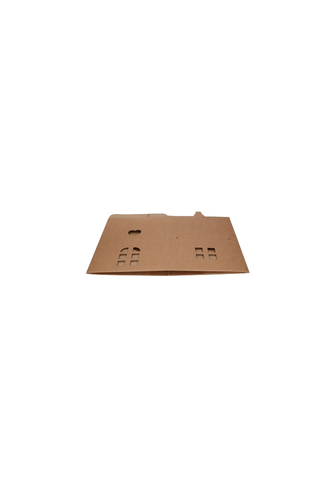 Geschenkdoos Huisje Naturel & Koord 24.5x24.5x15cm 30stuks