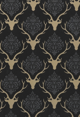 Kerstpapier Trendy Antler Elegance  30cm x 100meter