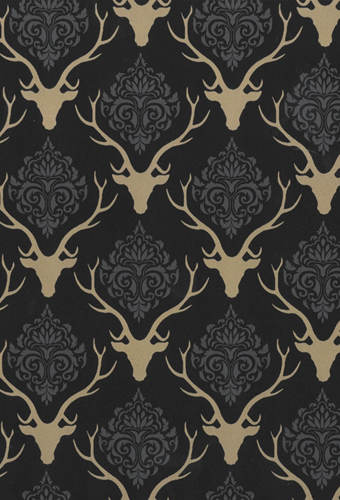 Kerstpapier Trendy Antler Elegance  30cm x 100meter