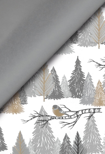 Kerstpapier Trendy Dubbelzijdig Winter Whisper  50cm x 100meter