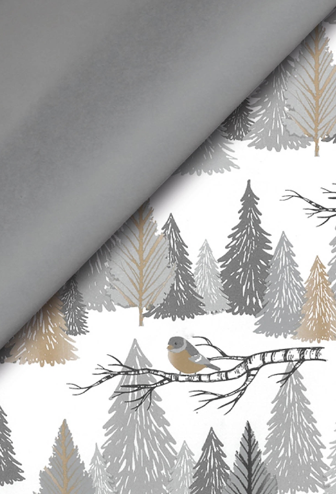 Kerstpapier Trendy Dubbelzijdig Winter Whisper  70cm x 100meter