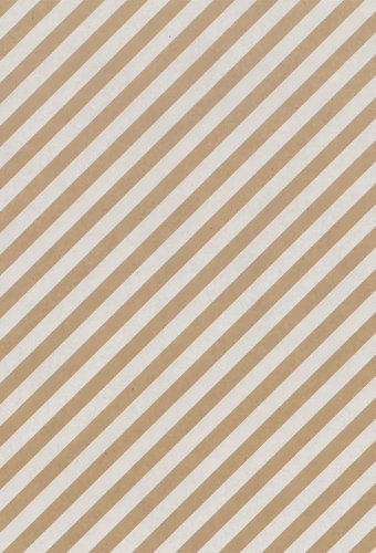 Geschenkpapier Brown Kraft Strips White 50cm x 200meter