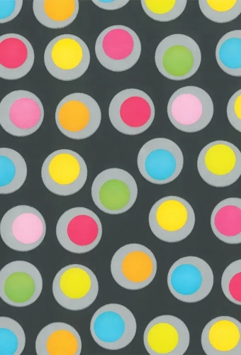Geschenkpapier Coated Colorfull dots black 50cm x 200meter