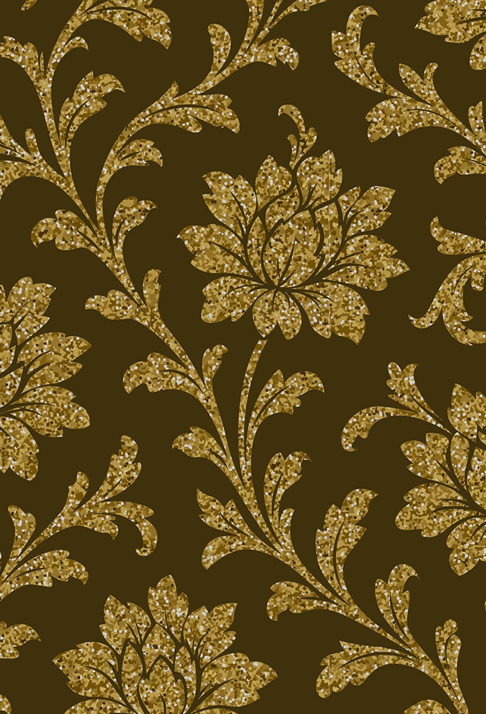 Geschenkpapier Kraft Golden Baroque 50cm x 200meter