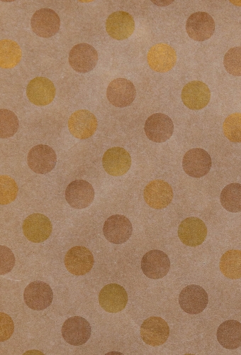 Geschenkpapier Kraft Golden Dots 50cm x 200meter