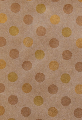 Geschenkpapier Kraft Golden Dots 50cm x 200meter