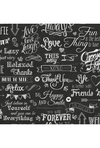 Geschenkpapier Wit Kraft Playful Chalk  50cm x 200meter