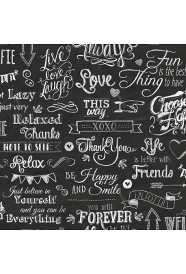 Geschenkpapier Wit Kraft Playful Chalk  50cm x 200meter