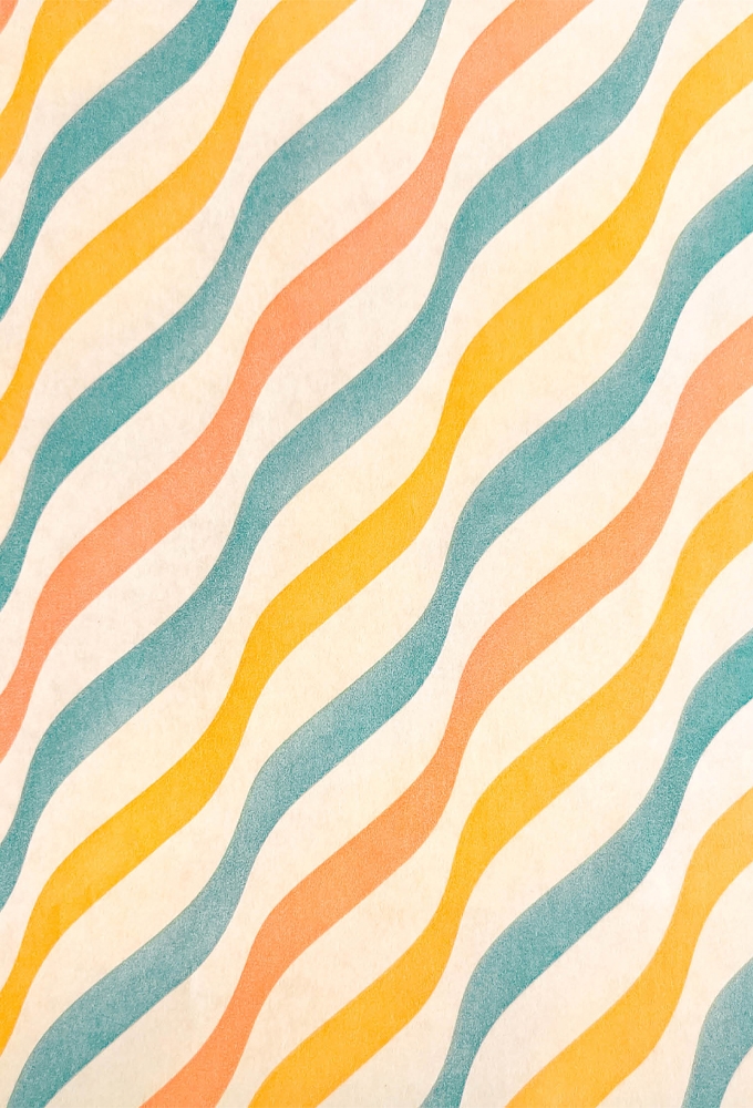 Geschenkpapier Wit Kraft Pastel Flow 50cm x 200meter