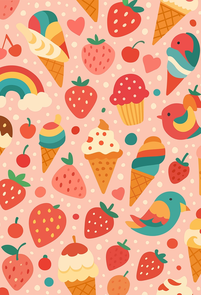 Geschenkpapier Coated Sweet Treats 50cm x 200meter