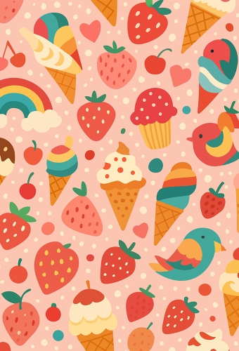 Geschenkpapier Coated Sweet Treats 70cm x 200meter