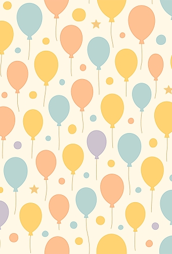 Geschenkpapier Coated Balloon Joy 50cm x 200meter