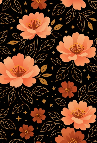 Geschenkpapier Coated Golden Garden 30cm x 200meter