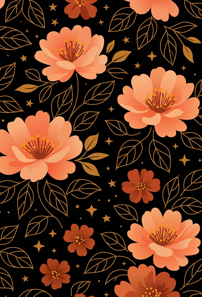 Geschenkpapier Coated Golden Garden 50cm x 200meter