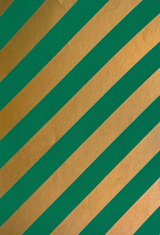 Geschenkpapier Coated Forest Gold Stripe 70cm x 100meter