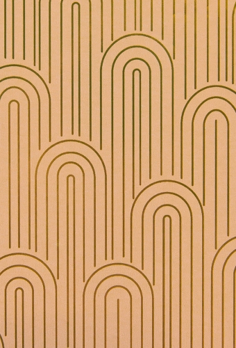 Geschenkpapier Metallised Golden Arches Salmon 50cm x 100meter