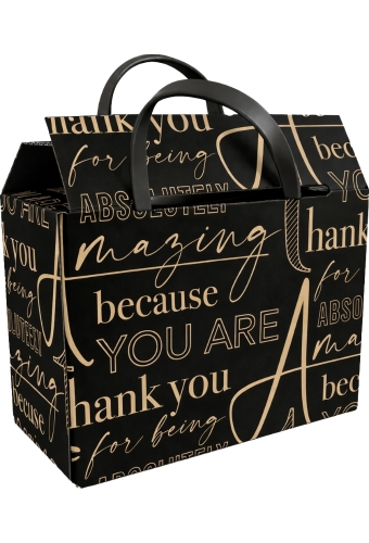 Draagbare Geschenkdoos Amazing Kraft Zwart 46x23x35cm 15stuks
