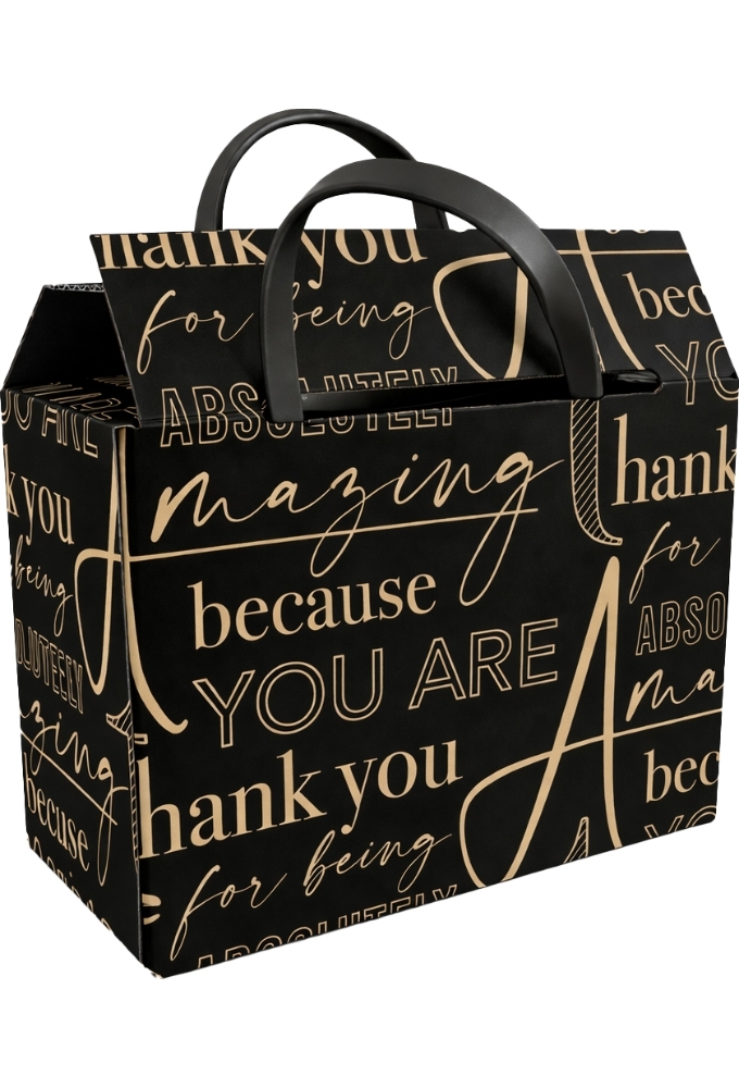 Draagbare Geschenkdoos Amazing Kraft Zwart 46x23x35cm 15stuks