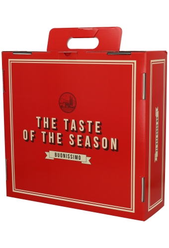 Geschenkdoos Draagbox Buonissimo Koffer Rood 39x39x13cm 15stuks