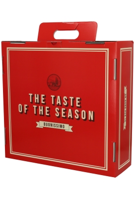 Geschenkdoos Draagbox Buonissimo Koffer Rood 39x39x13cm 15stuks