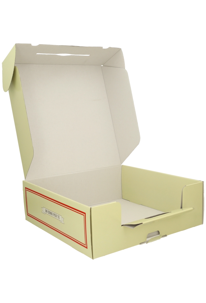 Geschenkdoos Draagbox Buonissimo Koffer Creme 39x39x13cm 15stuks