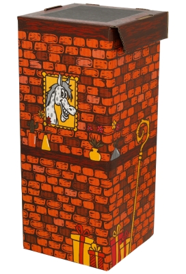 Sintgeschenkdoos Sint Openhaard 15x15x36cm 15stuks