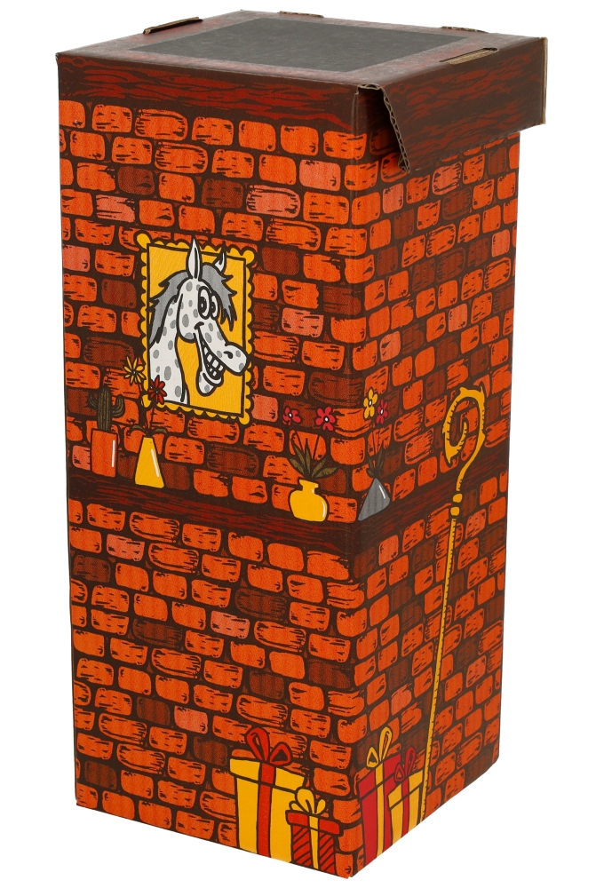 Sintgeschenkdoos Sint Openhaard 15x15x36cm 15stuks