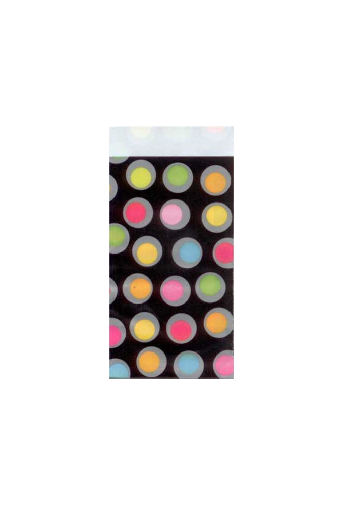 Kadozakjes Black Colour Dots 7x13cm 200stuks