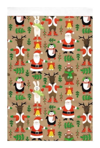 Kerstzakjes Christmas Santa Animals 17x25cm 200 stuks
