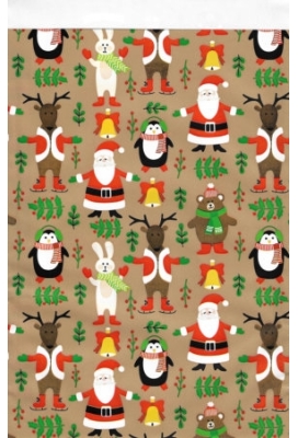 Kerstzakjes Christmas Santa Animals 17x25cm 200 stuks