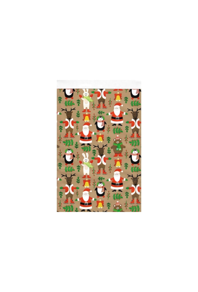 Kerstzakjes Christmas Santa Animals 17x25cm 200 stuks