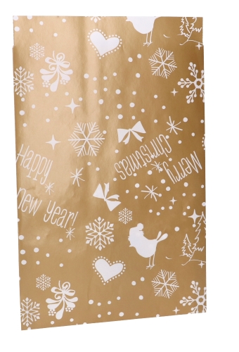 Kerstzakjes Merry Christmas And Happy New Year 21x30cm 100stuks