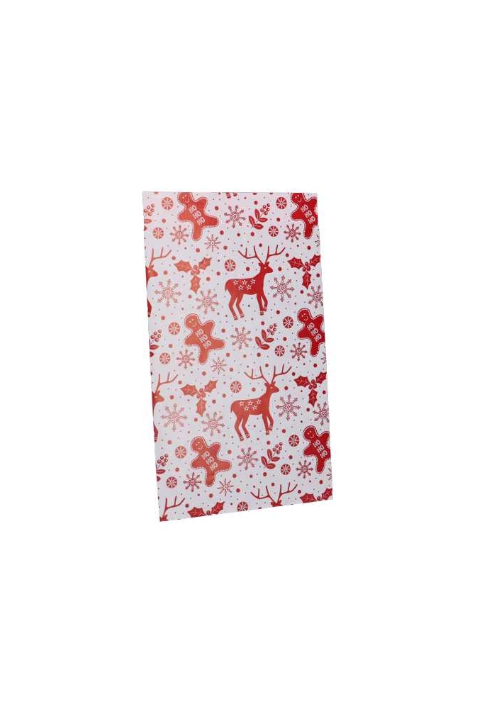 Kerstzakjes Rendier Rood Dubbelzijdig 17x25cm 200 stuks OP IS OP