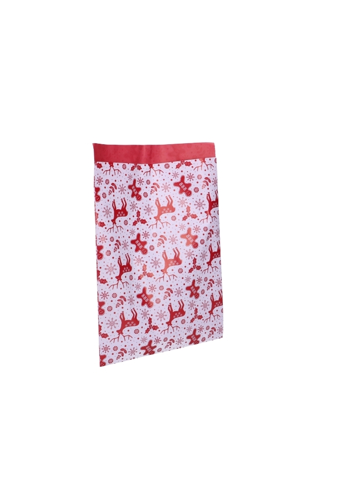 Kerstzakjes Rendier Rood Dubbelzijdig 21x30cm 100stuks  OP IS OP