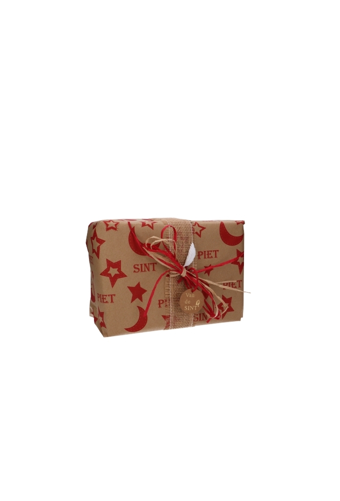 Sint Kadopapier Bio Kraft. Sint & Piet 70cm x 10meter