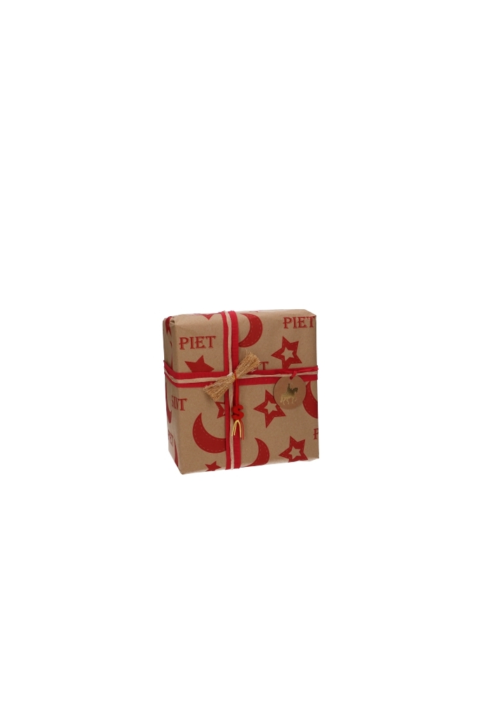 Sint Kadopapier Bio Kraft. Sint & Piet 70cm x 10meter