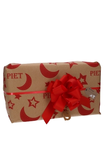 Sint Kadopapier Bio Kraft. Sint & Piet 70cm x 10meter